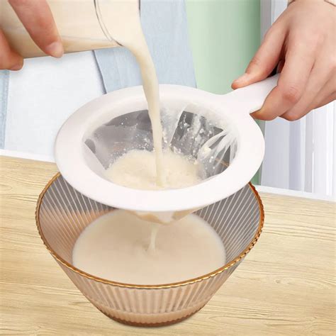 100200400 Mesh Reusable Nylon Ultra Fine Filter Mesh Strainer Spoon Sieve Soy Milk Juice