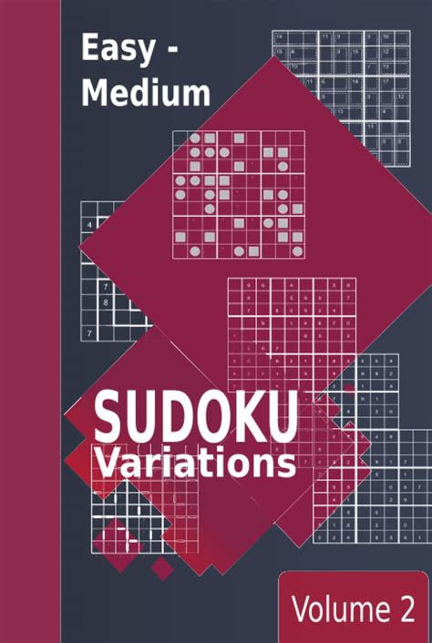 Sudoku Variations Easy Medium Volume 2 Sudoku Book For Adults With 5