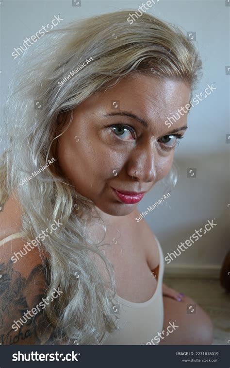 Happy Laughing Giggling Teeth Laugh Blonde Stock Photo Shutterstock