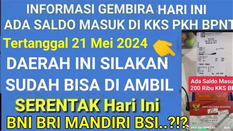 INFORMASI GEMBIRA HARI INI KPM PKH BPNT KKS BANK INI SILAKAN SUDAH BISA