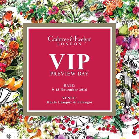 9 13 Nov 2016 Crabtree Evelyn VIP Preview Day Shopping Vouchers Nov