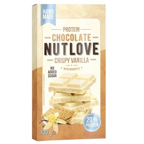 Nutlove Protein Chocolate G Crispy Vanilla With Biscuits Fitcookie