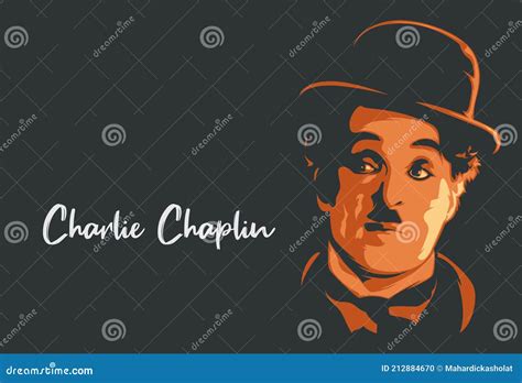 Charlie Chaplin Vector Sketch Illustration Portrait CartoonDealer