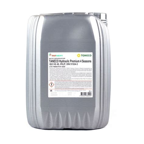 Масло гидравлическое TANECO Hydraulic Premium 4 seasons VG46 20 л ...