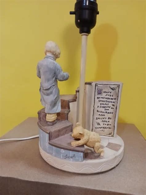 VINTAGE CLASSIC WINNIE The Pooh Christopher Robin Climbing Stairs Lamp