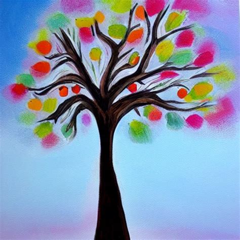 Árbol de la vida pintura en oleo Arthub ai