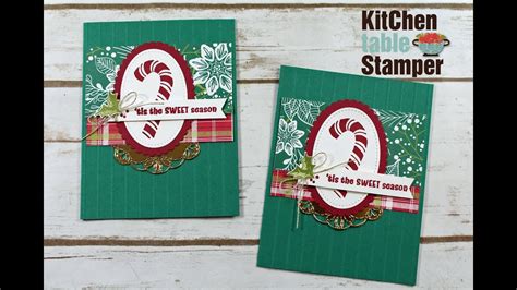 No Longer Live Stampin Up Candy Cane Season Christmas Card Tutorial