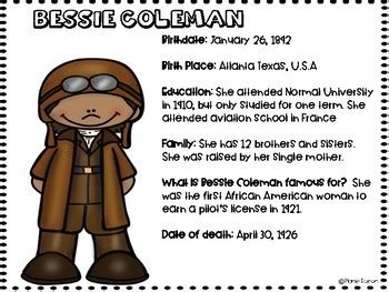 Bessie Coleman Biography Black History Famous American and Women