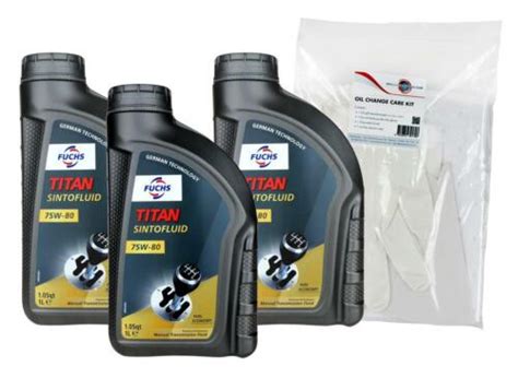 3 X Fuchs Titan Sintofluid SAE 75W80 GL 4 Manual Transmission Fluid 1