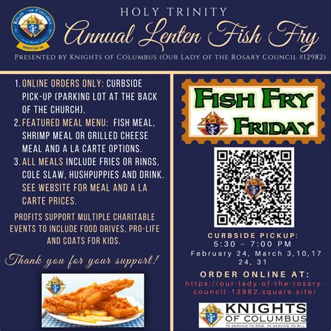 2023 Lenten Fish Fry At Holy Trinity In Gainesville Va Holy Trinity