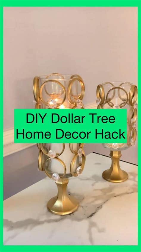 Diy Dollar Tree Candle Holders‼️ Follow For The Best Dollar Tree Home Decor Craft 👉🏼save  In