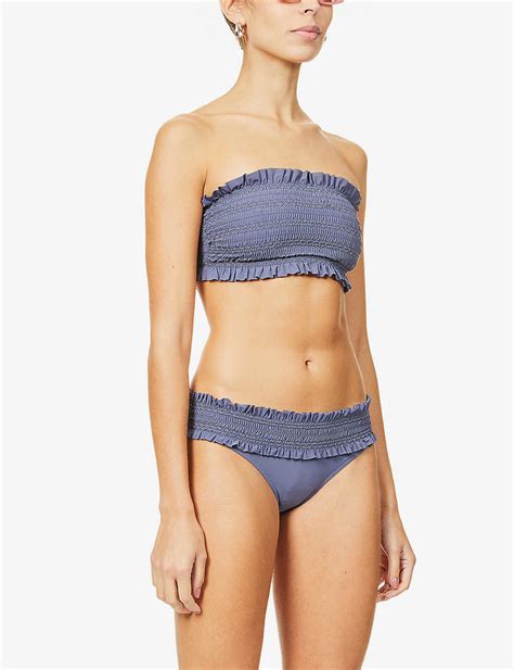 Tory Burch Costa Bandeau Bikini Top Shopstyle Two Piece Swimsuits