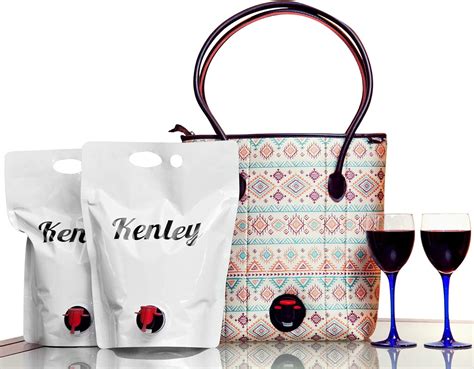 Kenley Wine Purse Tote Bag With Hidden Dispenser Neoprene Insulated