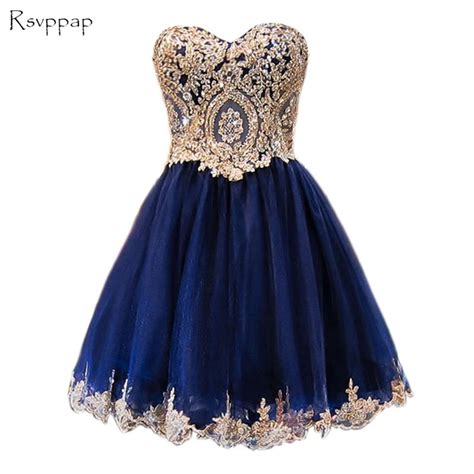 Sparkly A Line Sweet 16 Dresses Lace Short Navy Blue Homecoming Dresses