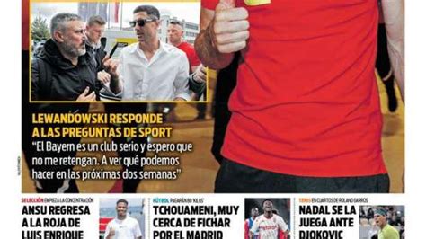 Portada Sport Tchouam Ni Muy Cerca De Fichar Por El Real Madrid