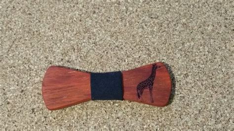 Custom Padauk Wood Giraffe Bowtie Etsy Wood Giraffes Giraffe Wood