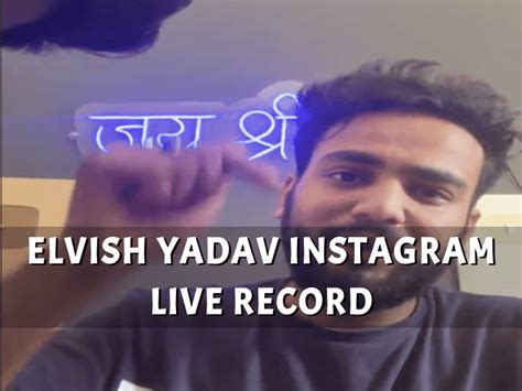 Elvish Yadav Instagram Live Record In India Highest Live Watching On