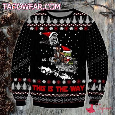 This Is The Way Baby Yoda Star Wars Ugly Christmas Sweater Tagowear