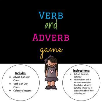 Adverb Game by Teaching with Shelby | Teachers Pay Teachers