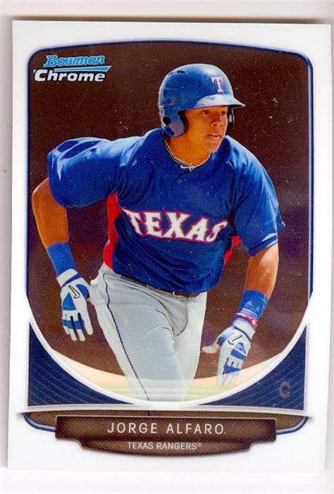 Jorge Alfaro Baseball Card Rangers Philadelphia Phillies C 2013 Topps