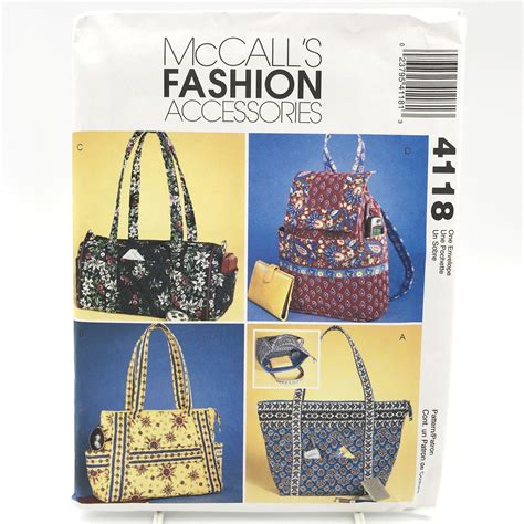 McCalls 4118 Handbags And Fashion Accessories Uncut Craft Etsy