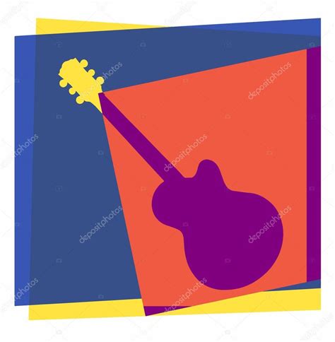 Pop Art Acoustic Guitar Stock Vector By Argentique