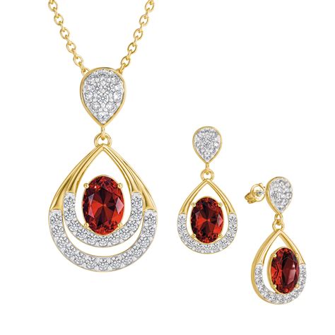 Birthstone Pendant & Earring Set