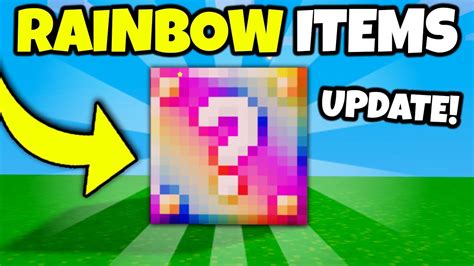 ALL RAINBOW ITEMS New Update Roblox Bedwars YouTube