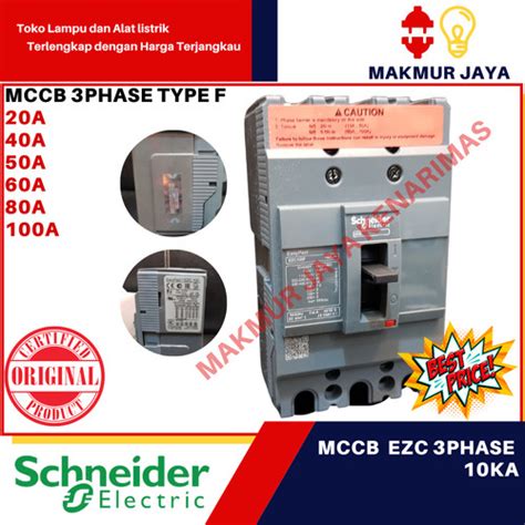 Promo MCCB EZC SCHNEIDER 20A 40A 50A 60A 80A 100A AMPERE EASYPACT