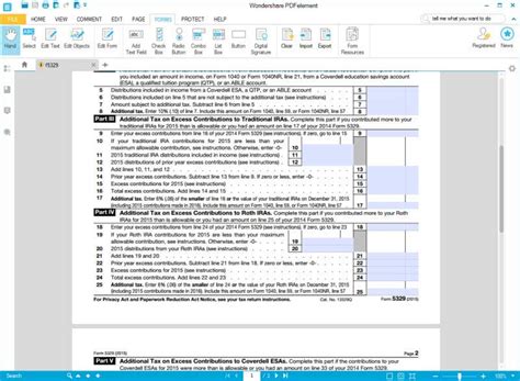 Instructions For How To Fill In Irs Form 5329