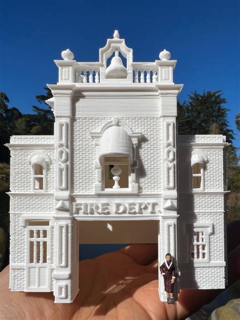 Gold Rush Bay Ho Scale Main Street Firehouse Facade Victorian Built 1