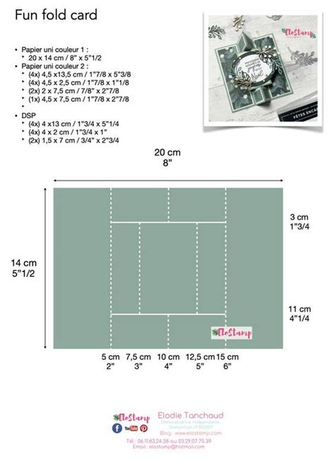 Tuto Carte Poser Avec Pliage Original Elostamp Kaart Patronen