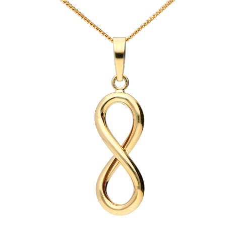 9ct Yellow Gold Infinity Pendant Buy Online Free Insured Uk Delivery