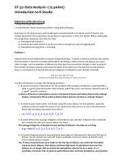 ST 351 Data Analysis R Studio Phosphorus Levels Course Hero