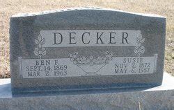 Susan Susie Buller Decker M Morial Find A Grave