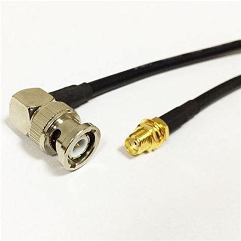 Bnc Male Angle Ra To Sma Female Rf Coax Cable Rg58 Adapter 50cm 20