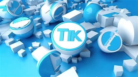 Tik Tok D Illustration Of Marketing In White And Blue Color Scheme