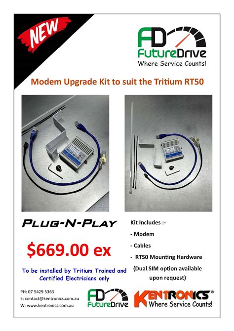 Modem Upgrade Kit To Suit The Tritium RT50 FutureDrive