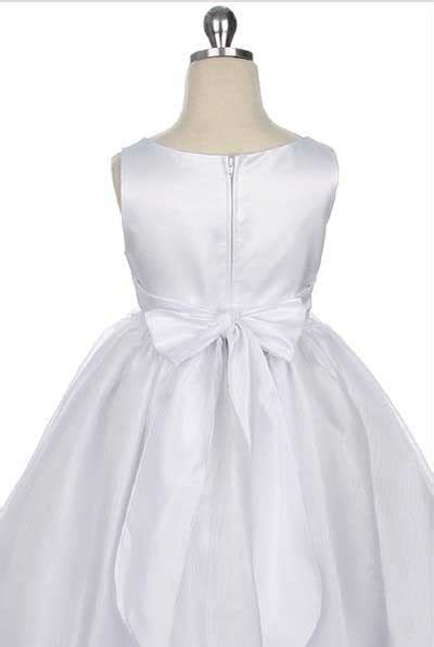 Satin Bodice With Organza Skirt Flower Girl Dress