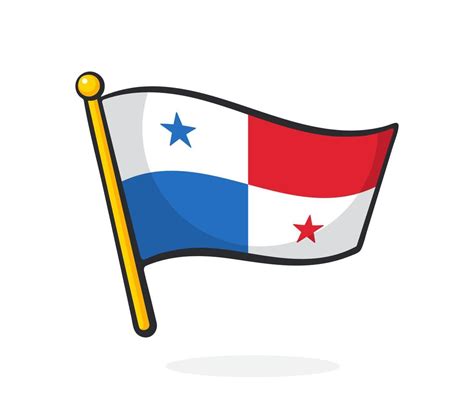 Cartoon illustration of national flag of Panama 22240139 Vector Art at ...