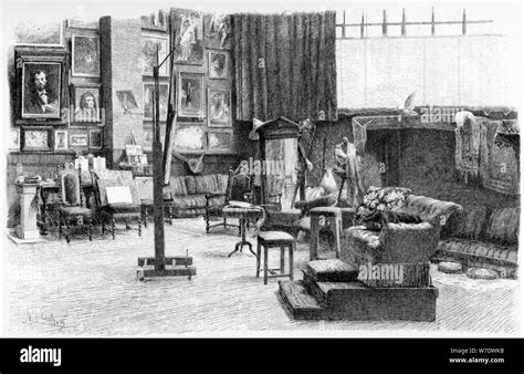 The Studio C1880 1882artist Alexandre Cabanel Stock Photo Alamy