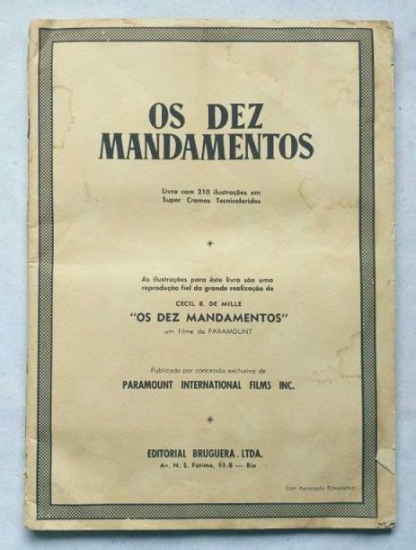 Álbum de Figurinhas Os Dez Mandamentos Completo 1961 Casa do