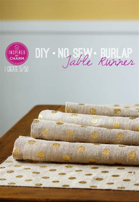 Burlap Table Runner Easy And Simple Diy No Sew Tutorial