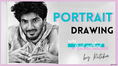 Drawing a Realistic Portrait - Grid Method || Portrait drawing for ...