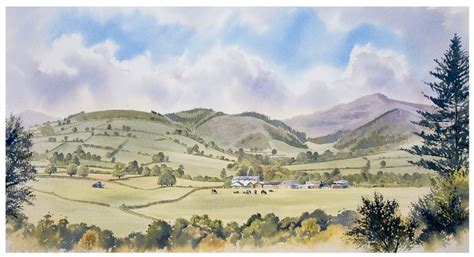 Landscape Watercolour Paintings Of Snowdonia The Lake District And