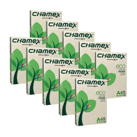 Papel Sulfite Chamex Eco Reciclado Tamanho A4 500 Folhas