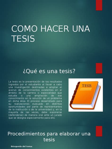 Como Hacer Una Tesis