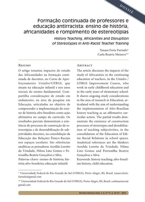 PDF Formação continuada de professores e educação antirracista