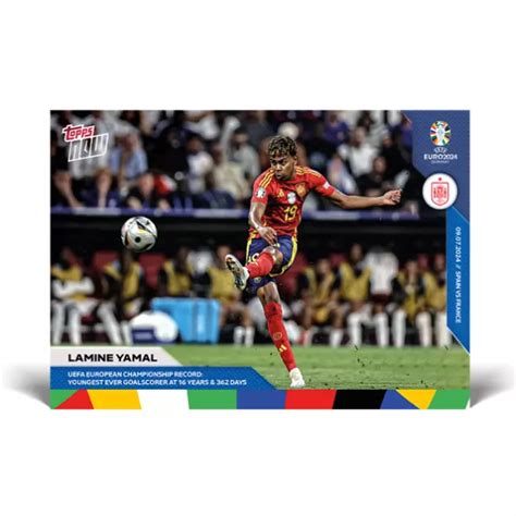 LAMINE YAMAL Capocannoniere più giovane di sempre EURO 2024 TOPPS ORA