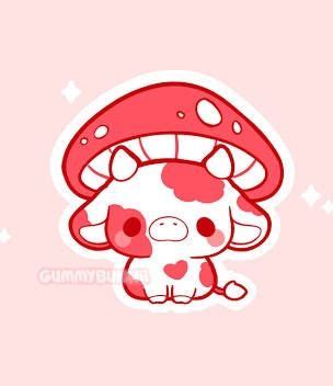 Mushroom cow in 2023 | Cute animal drawings kawaii, Cute doodles, Cute ...